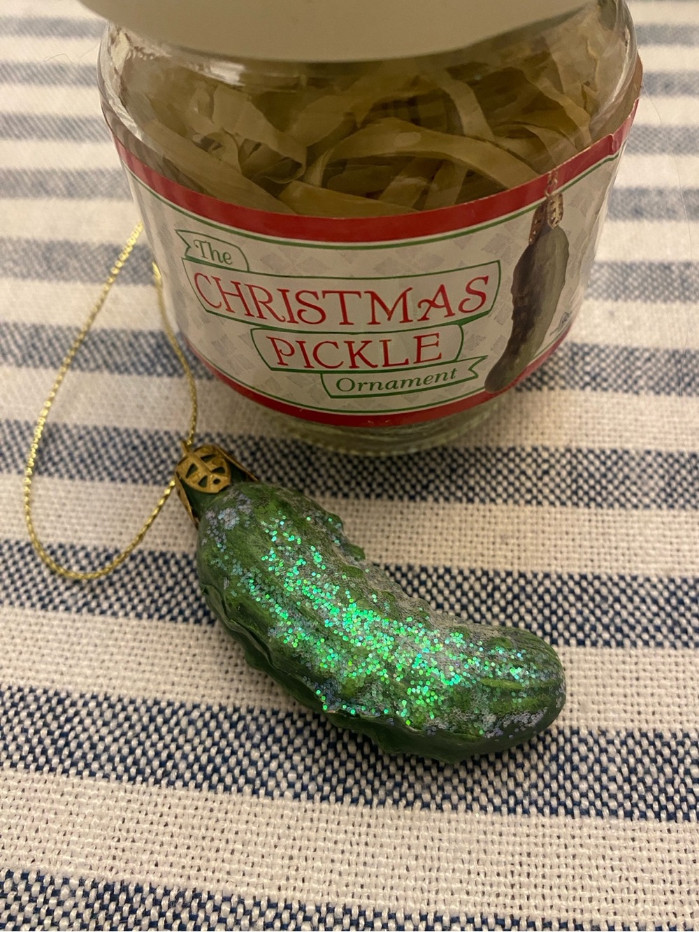 Christmas Pickle Ornament Jar